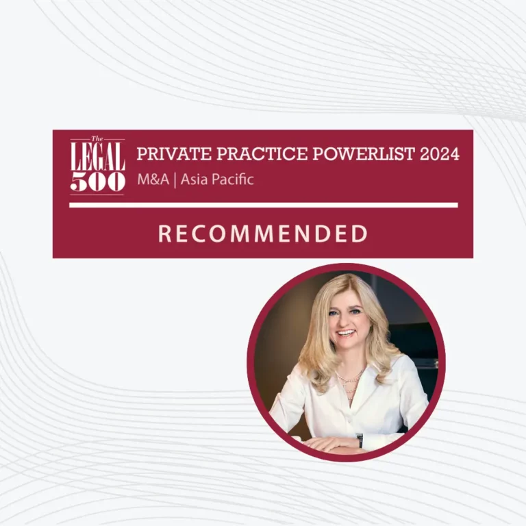 Julia Charlton recognized in the Legal 500 M&A Powerlist 2024 for APAC