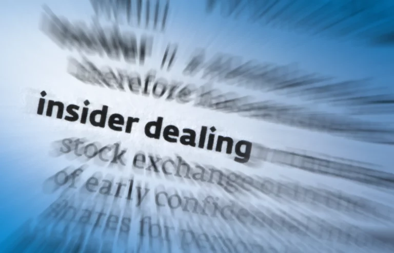 image of the words "insider dealing"